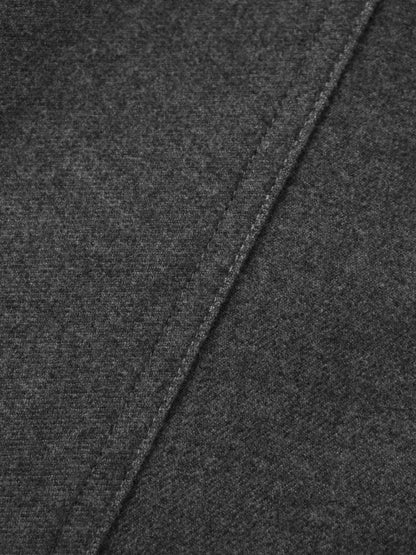 Wool Blend Yoke Skirt 26"-Grey