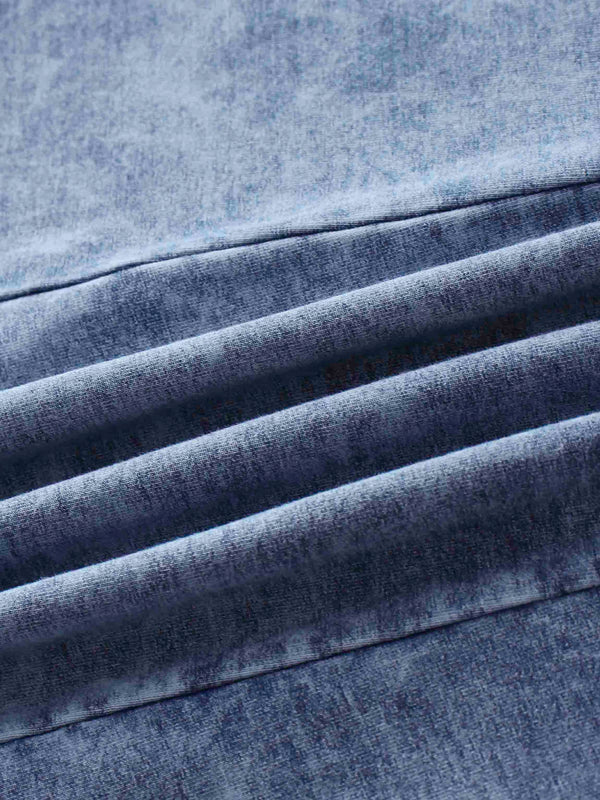 Paneled Flare Skirt 37"-Light Blue Wash