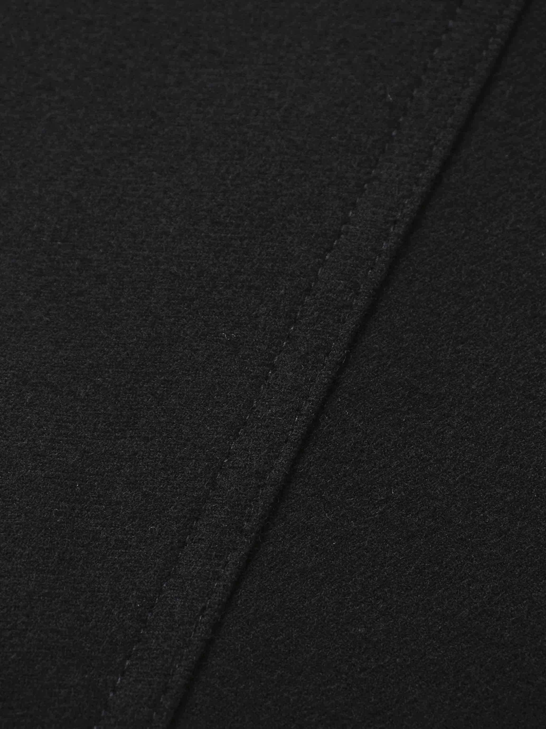 Wool Blend Yoke Skirt 26&quot;-Black