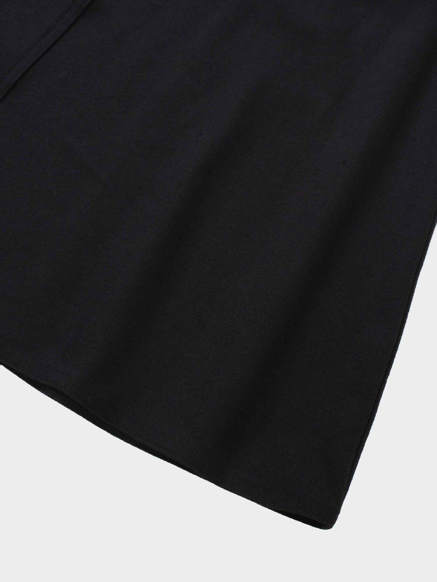 Wool Blend Yoke Skirt 26&quot;-Black