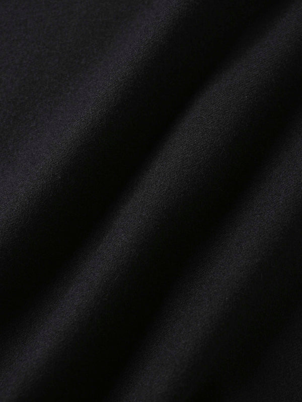 Wool Blend Yoke Skirt 26"-Black