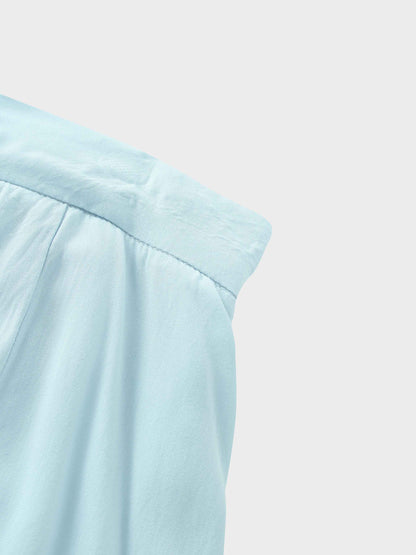 TRUMPET FLARE SKIRT-SKY BLUE