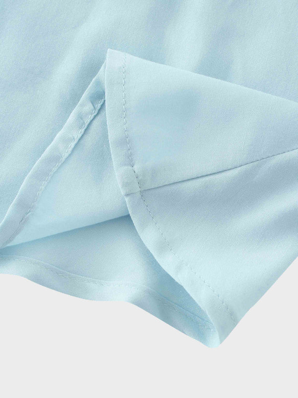 TRUMPET FLARE SKIRT-SKY BLUE