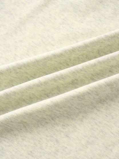 Basic High V Tee Long Sleeve-Heathered Grey/Yellow
