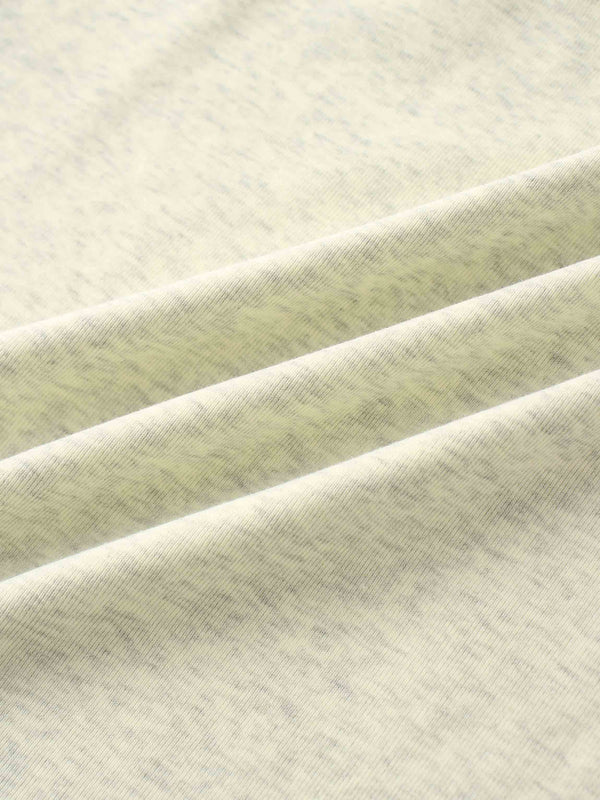 Basic High V Tee Long Sleeve-Heathered Grey/Yellow