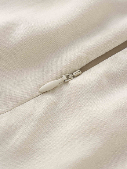 TRUMPET FLARE SKIRT-TAUPE
