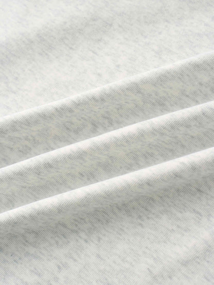 Basic High V Tee Long Sleeve-Heathered Grey