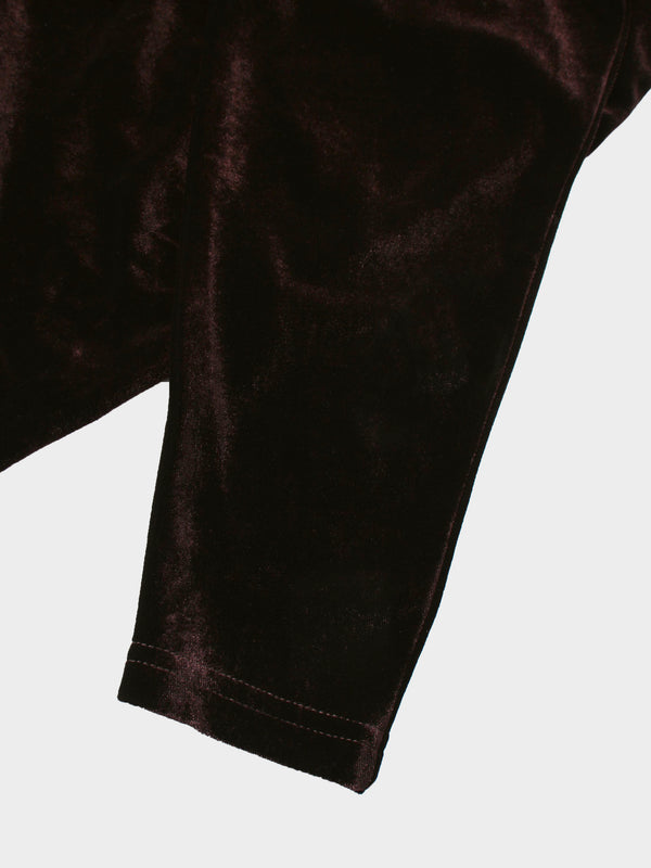 Velour Wrap Tie Maxi Dress-Brown