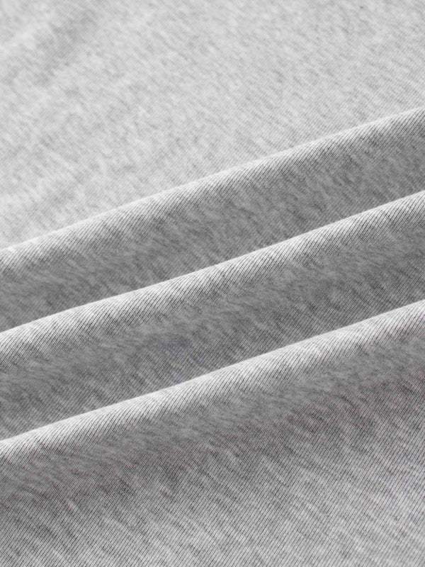Basic High V Tee Long Sleeve-Dark Heathered Grey