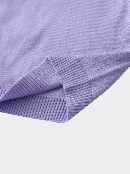 5 Bow Crop Cardigan-Lavender