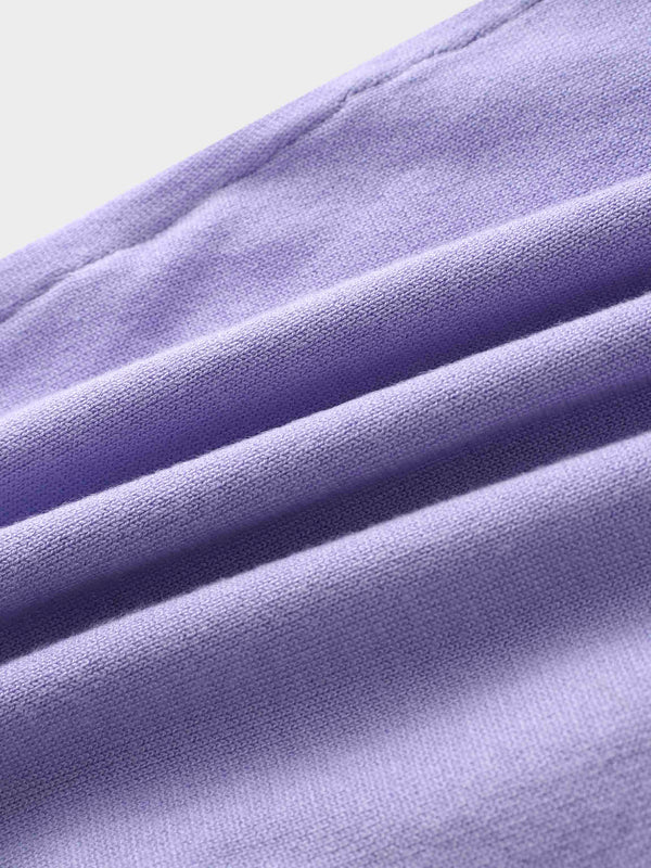 5 Bow Crop Cardigan-Lavender