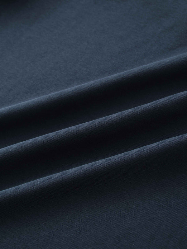 Basic High V Tee Long Sleeve-Deep Navy