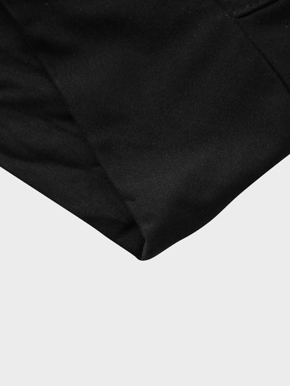 ZIP UP HOODIE-BLACK