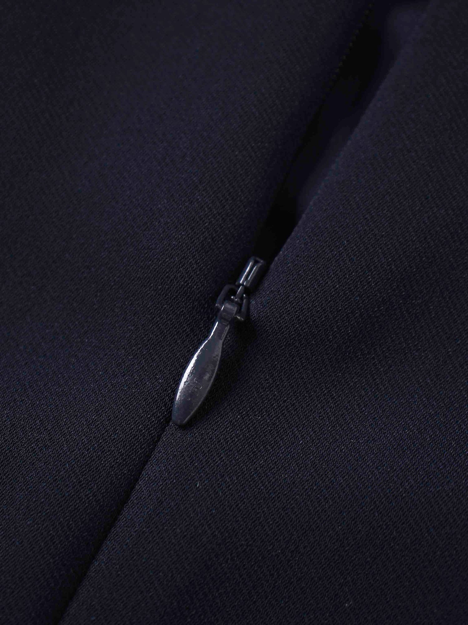 Side Pleat A-Line Short Skirt-Navy