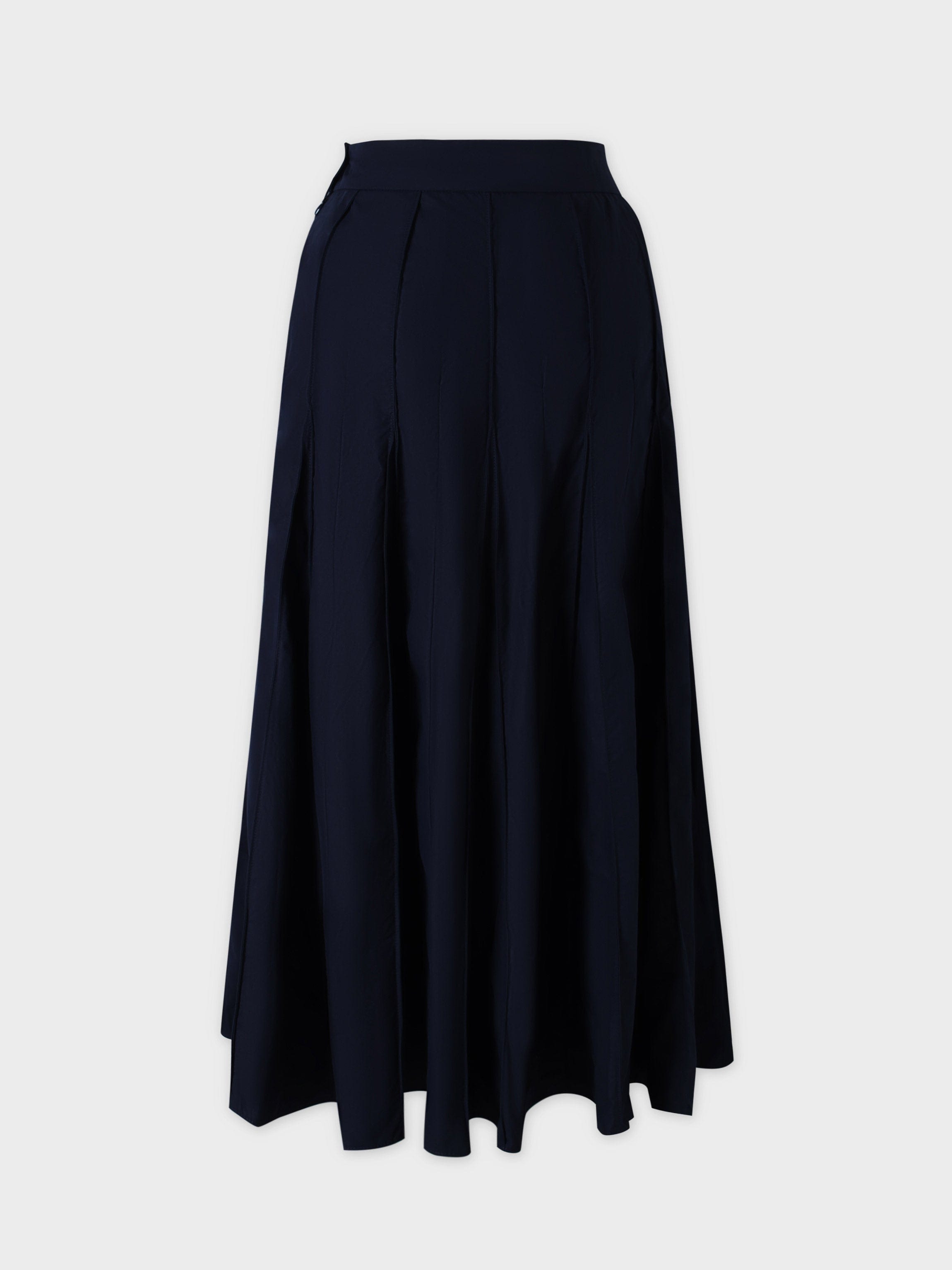 Cotton Pleated Skirt Navy Fame on Central