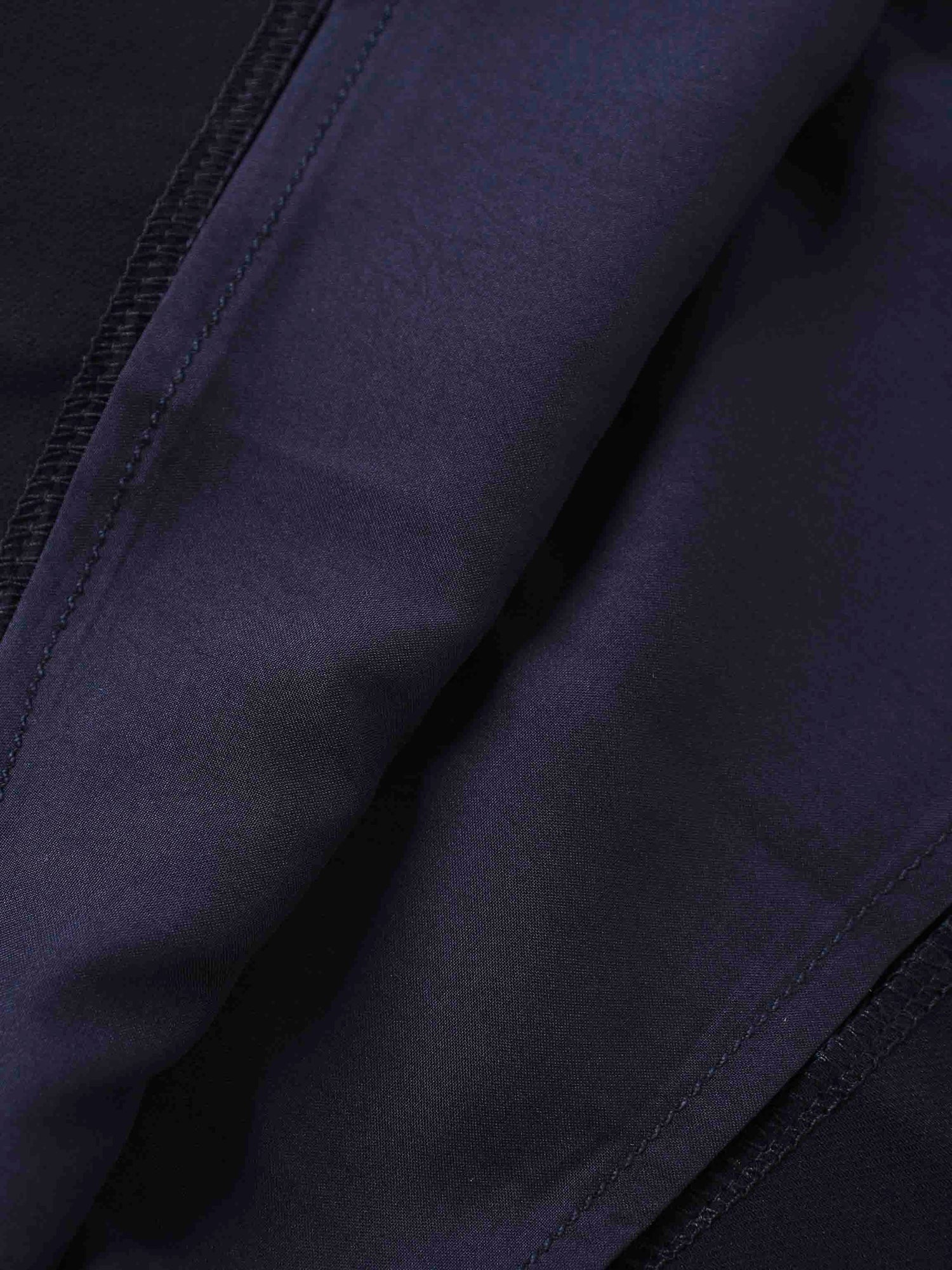 Side Pleat A-Line Short Skirt-Navy