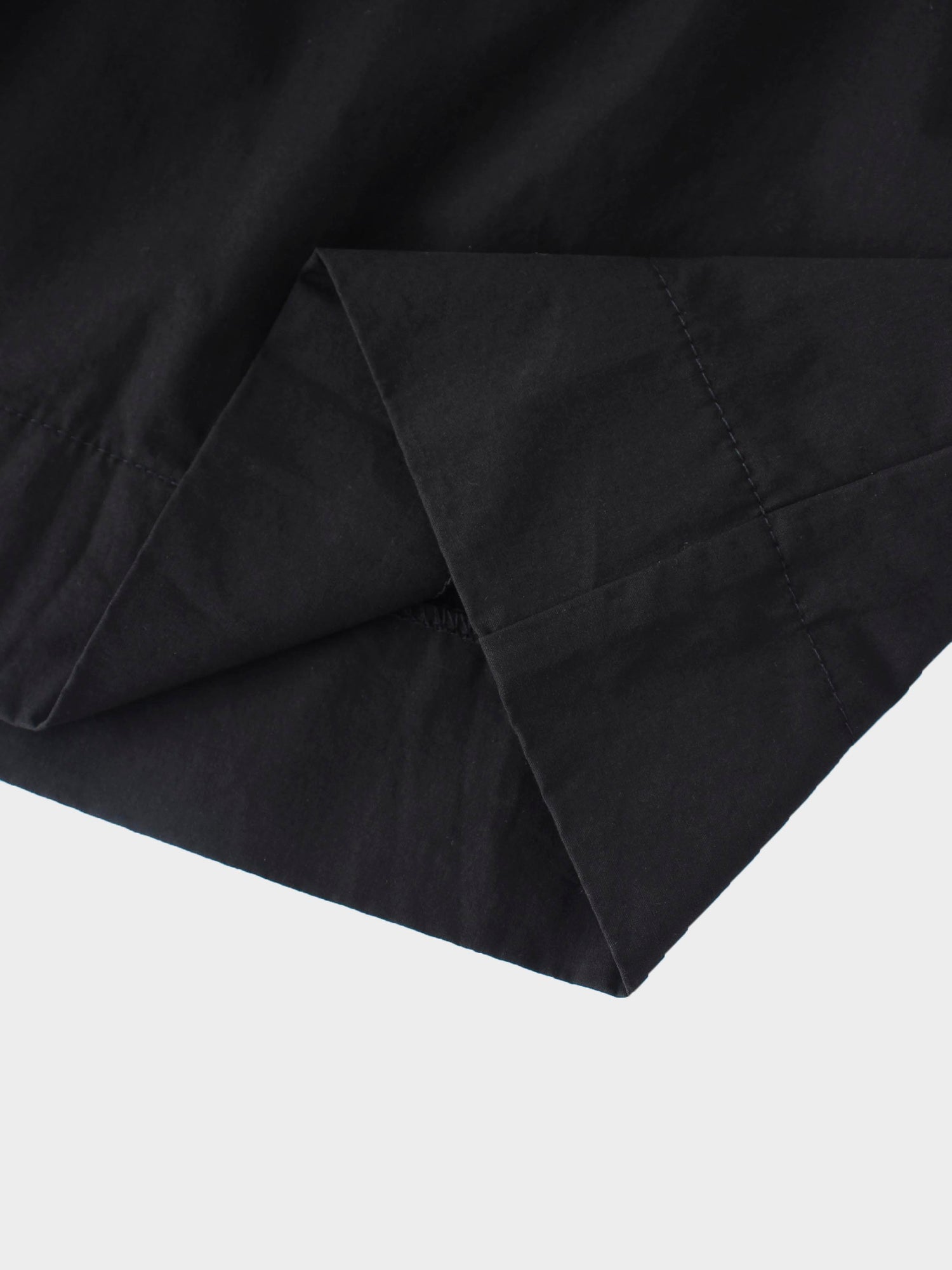 Elastic Waist Tiered Shirtdress-Black
