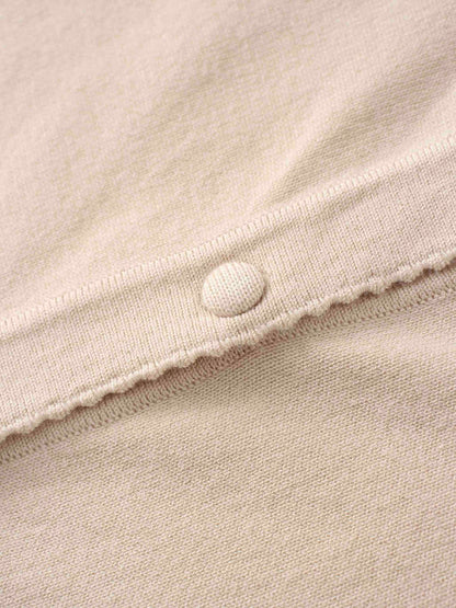 Embellished Cluster Crop Cardigan-Vanilla