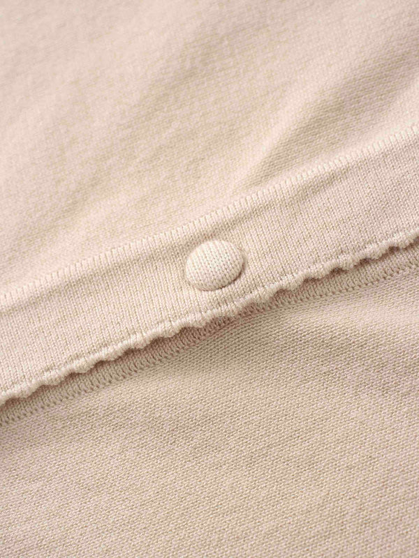 Embellished Cluster Crop Cardigan-Vanilla