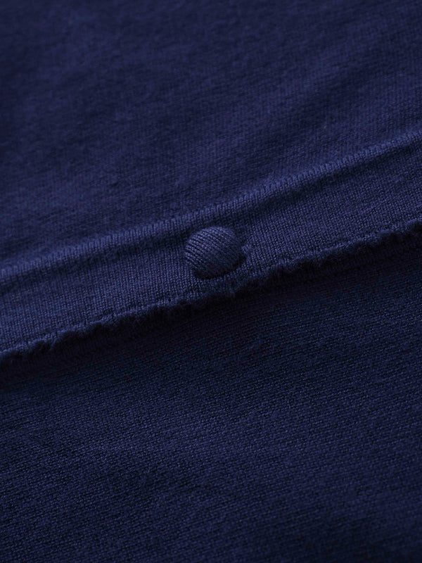 Embellished Cluster Crop Cardigan-Navy