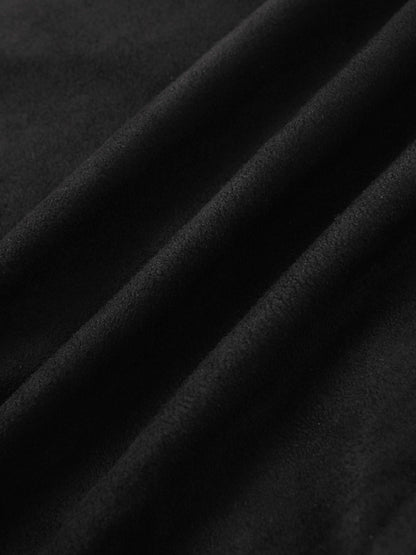 Suede Trumpet Skirt-Black