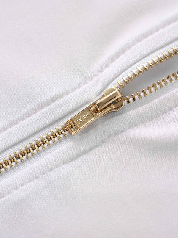 ZIP UP HOODIE-WHITE