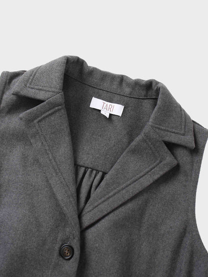 Belted Pocket Jumper-Grey