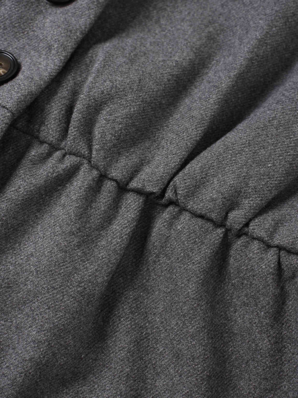 Belted Pocket Jumper-Grey