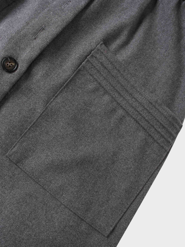 Belted Pocket Jumper-Grey