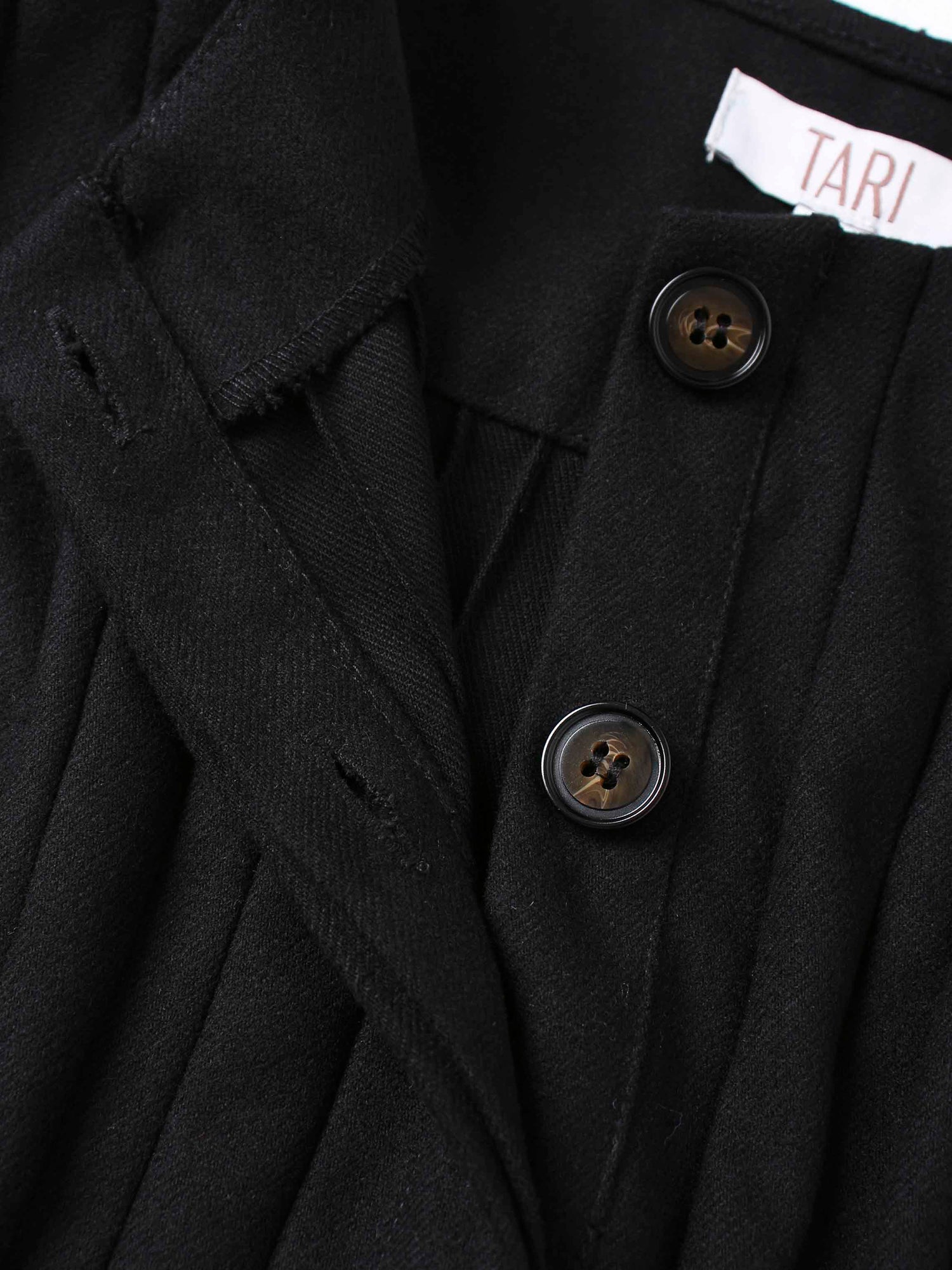 Stitch Down Pleat Jumper-Black
