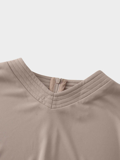 Princess Stitched High V top-Mauve