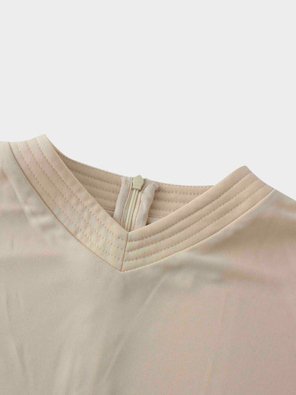 Princess Stitched High V top-Cream