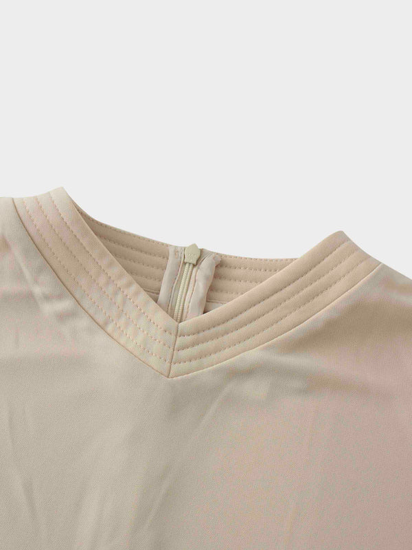 Princess Stitched High V top-Cream