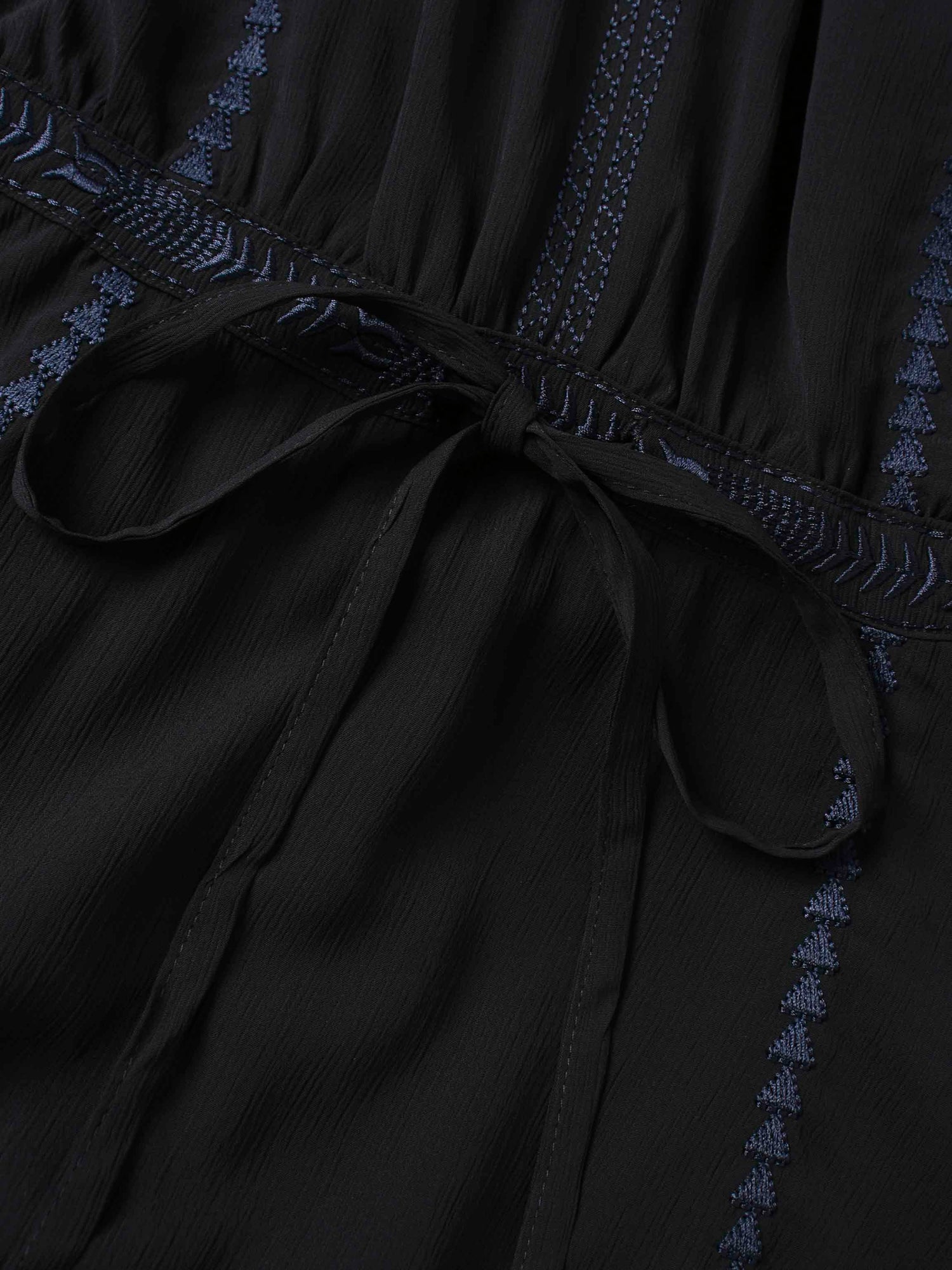Tiered Dress-Black/Navy