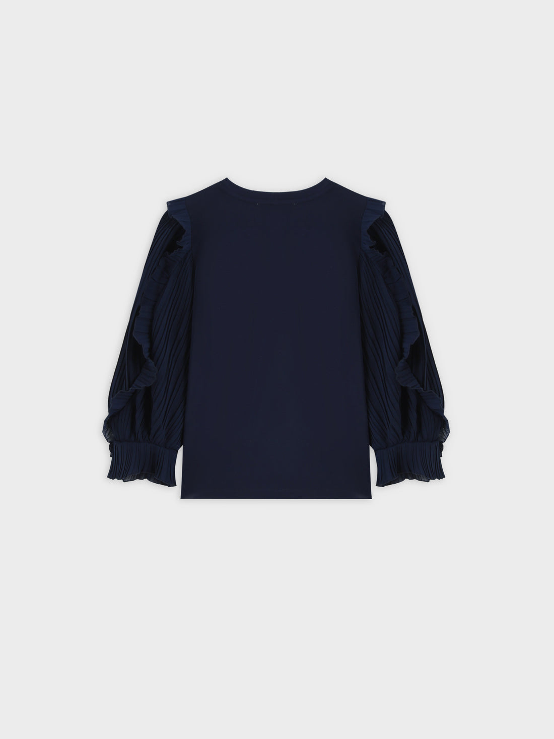 Chiffon Sleeve Top-Navy