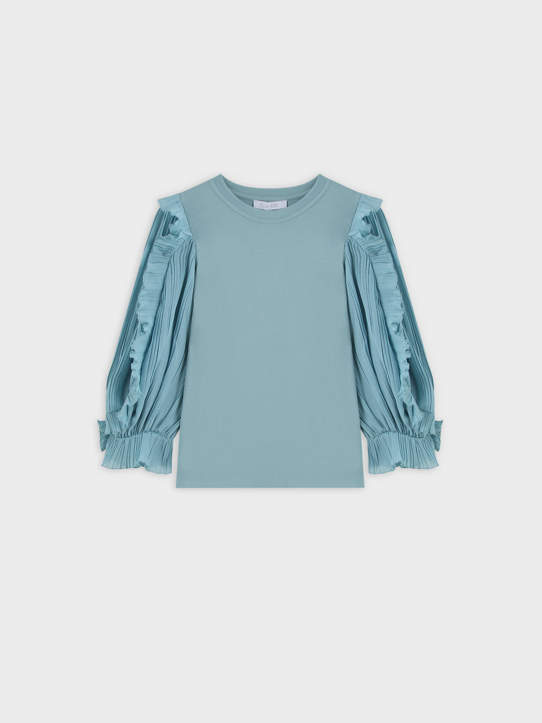 Chiffon Sleeve Top-Seafoam