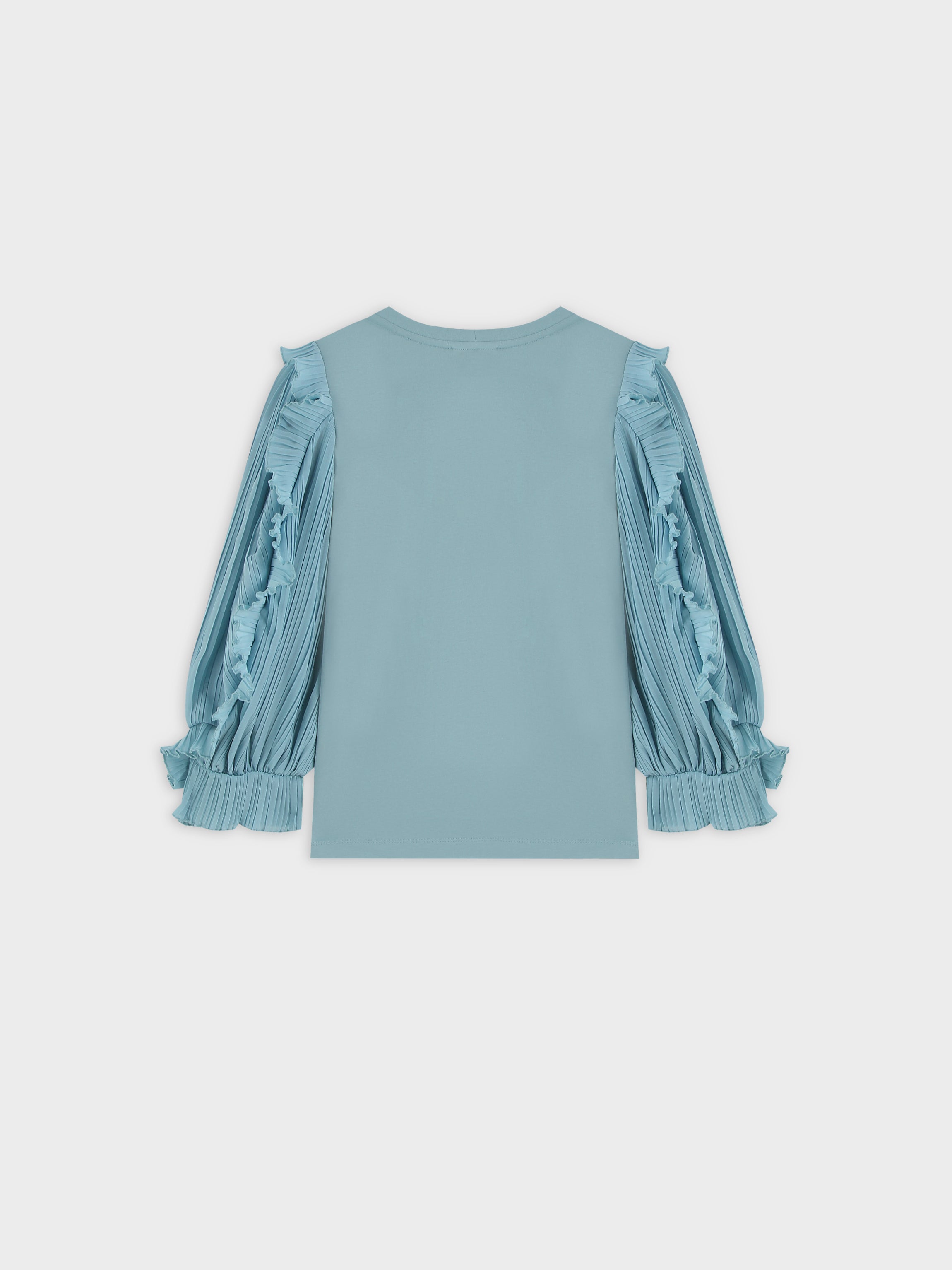 Chiffon Sleeve Top-Seafoam