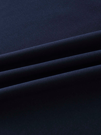 Side Button Yoke Skirt-Navy