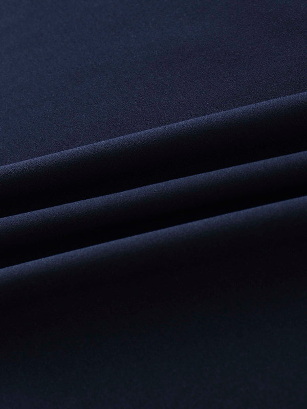 Side Button Yoke Skirt-Navy