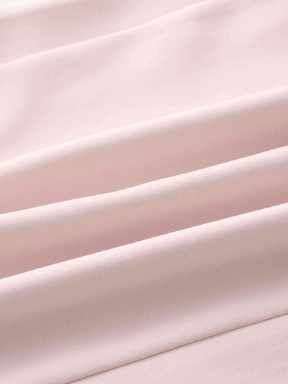 Ring Detail Faux Wrap Skirt-Mauve Pink