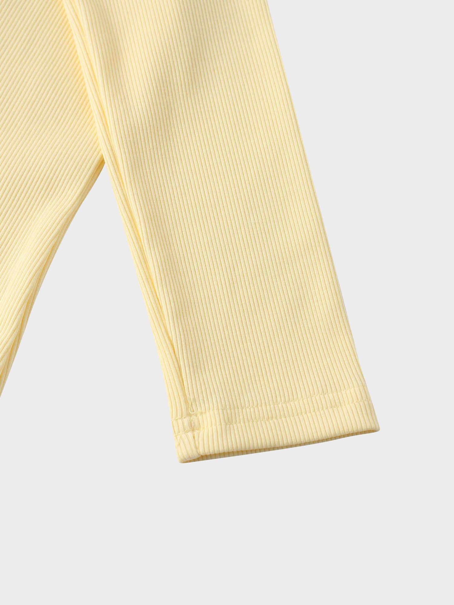 Soft Ribbed High V Tee-Butter Yellow