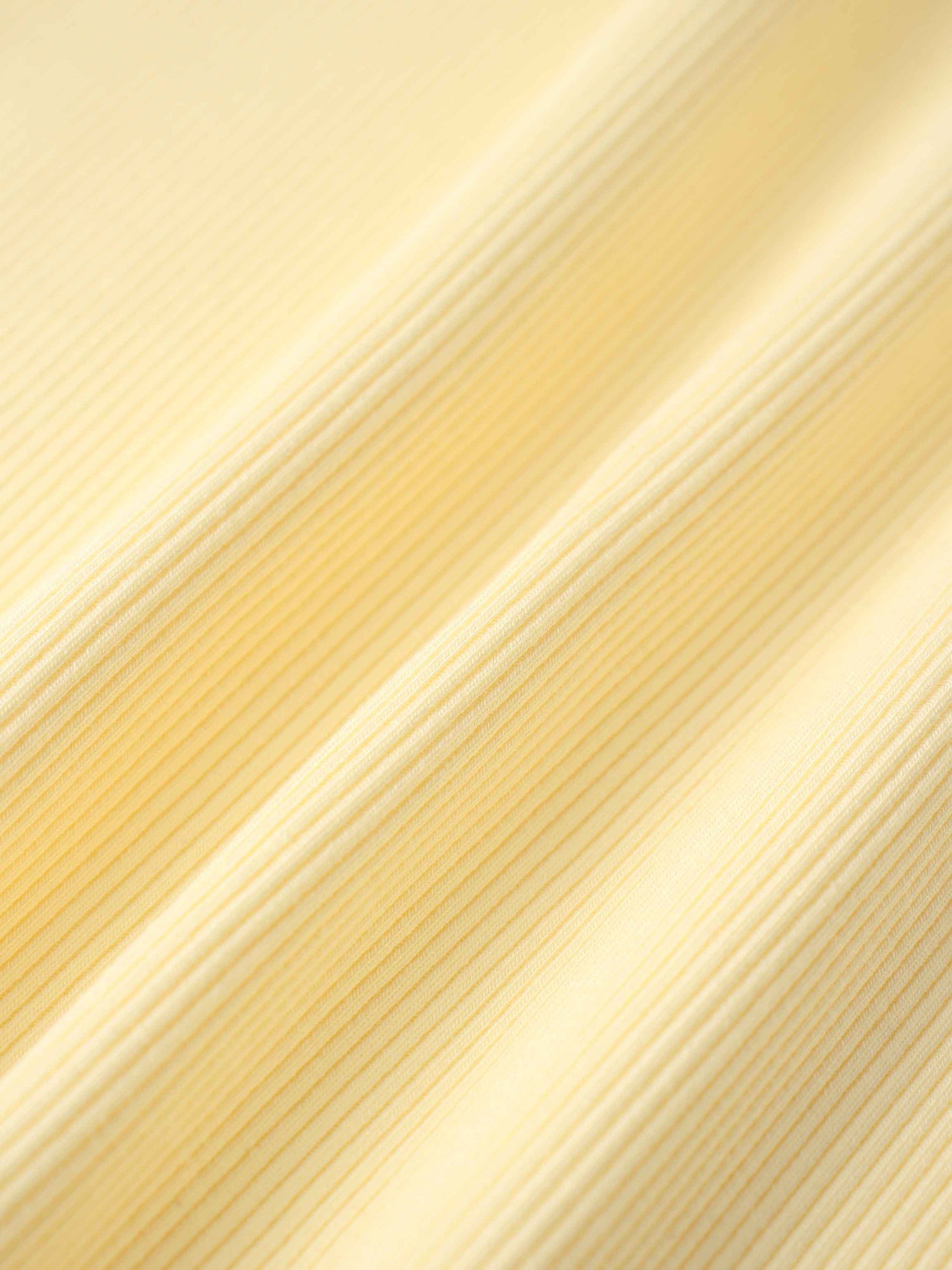 Soft Ribbed High V Tee-Butter Yellow