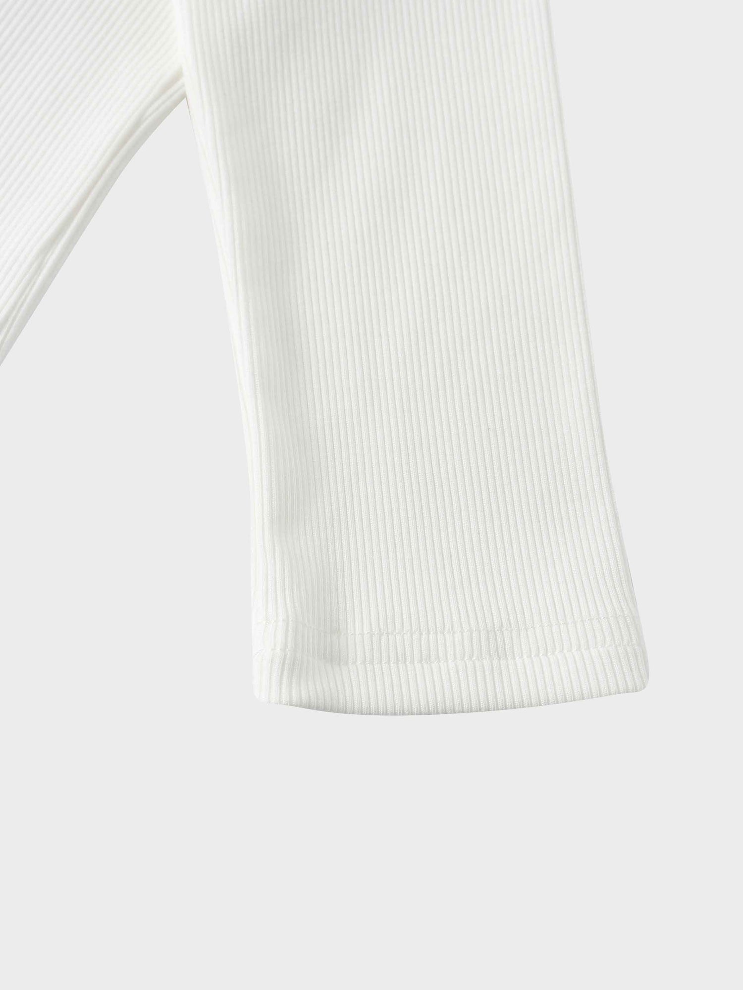 Soft Ribbed High V Tee-White