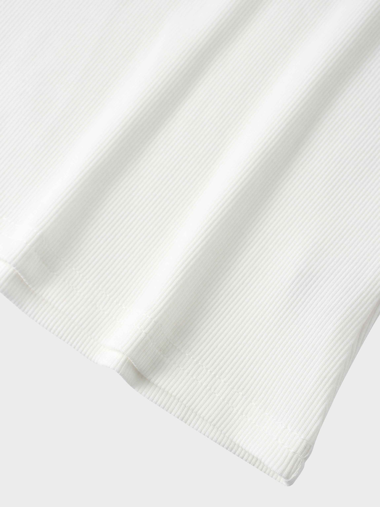Soft Ribbed High V Tee-White