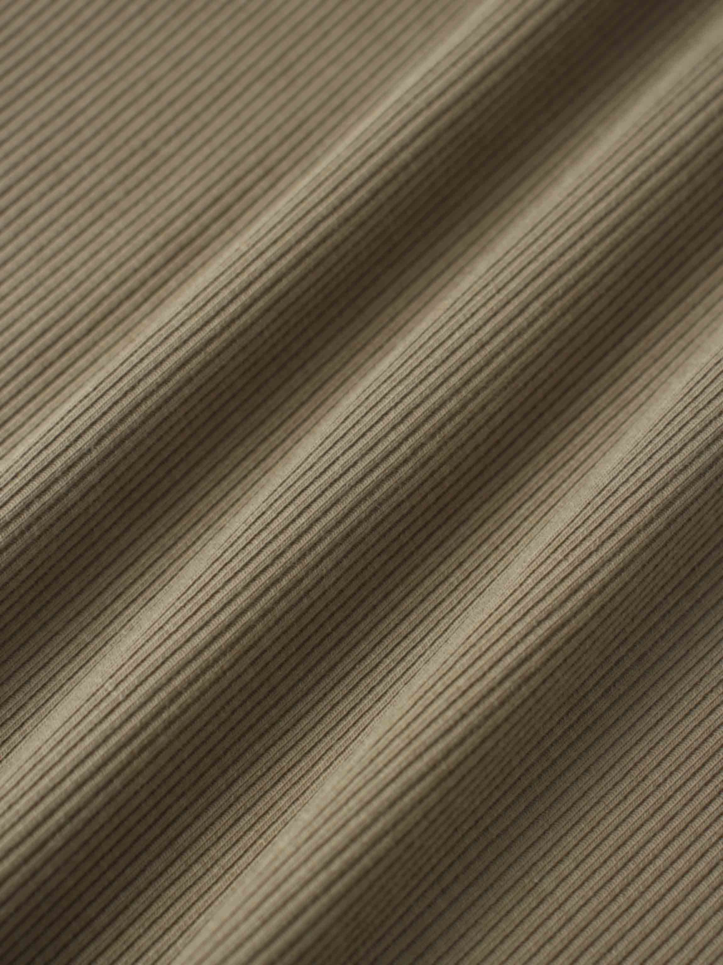 Soft Ribbed High V Tee-Olive Green