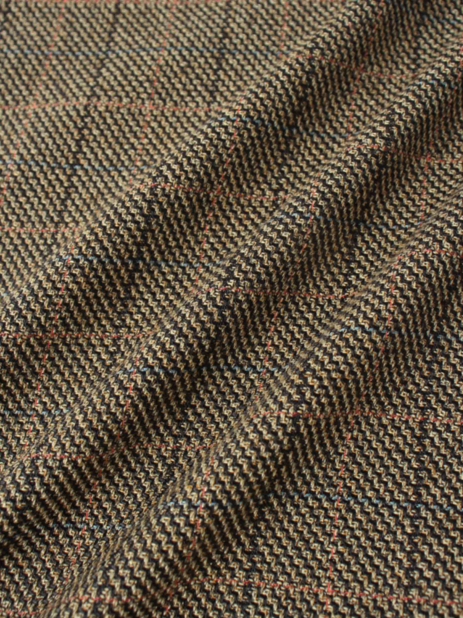 Tweed Herringbone Fringe Skirt 35&quot;-Olive