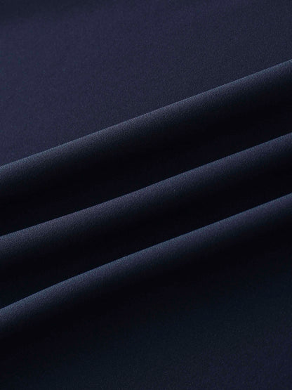 Crepe Flare Skirt-Navy