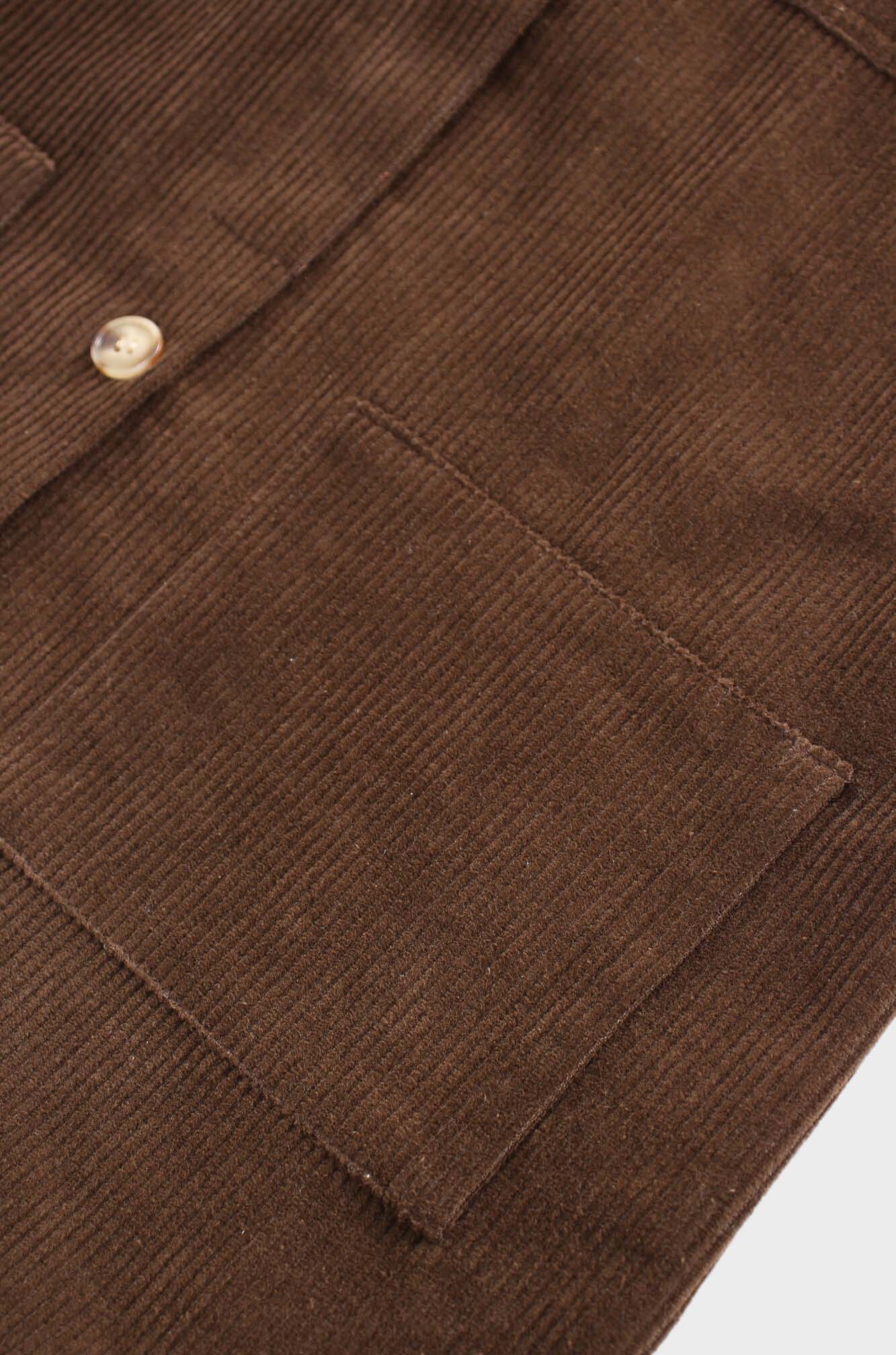 Corduroy Shacket-Brown