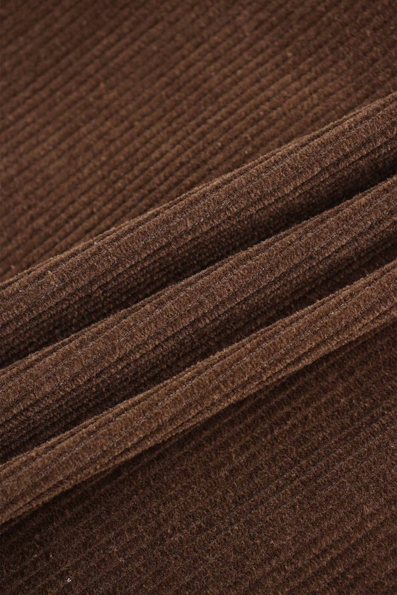 Corduroy Shacket-Brown