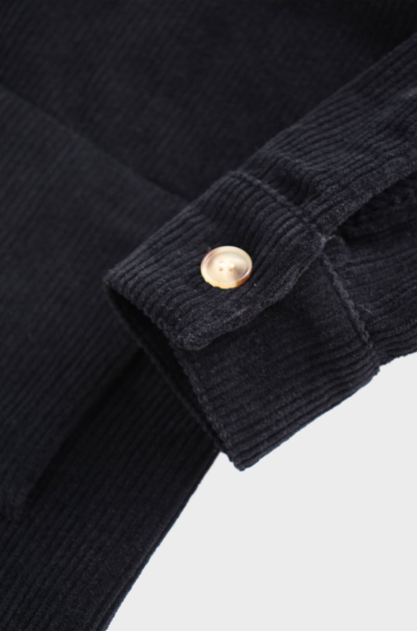 Corduroy Shacket-Black